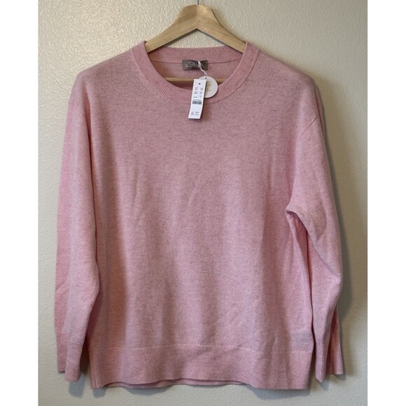 J. Crew Sweaters - J Crew 100% Cashmere Relaxed Crewneck Sweater Pink Small New Preppy Classic